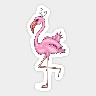 Flamingo Girl Female Gonna Put My Foot Down Cartoon Animal Sticker